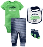 Simple Joys by Carter’s Boys’ 4-Piece Bodysuit, Pant, Bib and Sock Set