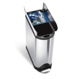 simplehuman 40L Stainless Steel Dual Compartment Step Trash Can