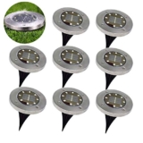 8 LED Waterproof Solar Ground Lights