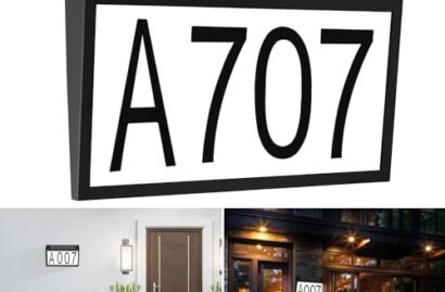 Solar House Number Light Waterproof, Wall Mount, Customized