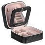 SONGMICS Travel Jewelry Case Mini Box with Mirror