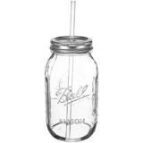 Southern Homewares Guzzler Drinking Sipping Ball Mason Jar, 32-Ounce