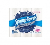 SpongeTowels Ultra Strong Paper Towels, Choose-a-Size Regular Roll, 2-ply, 72 Sheets per Roll – 6 Rolls