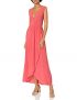 Star Vixen Women’s Sleeveless Surplice Tulip Skirt Empire Band Maxi Dress, Coral