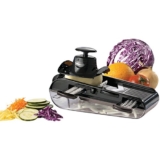 Starfrit 4-Blades Easy Mandoline Slicer with Container, Black