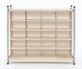 StorageManiac 5-Tier 20-Pair Shoe Rack, 20-Compartment Stackable Free Standing Cube Organizer