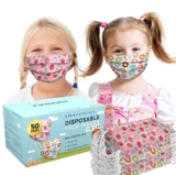 Premium 3-Ply Non-Medical Kids Disposable Face Mask (50 Pack), Strawberry & Donuts
