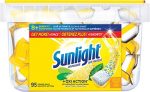 Sunlight , Sunlight lemon fresh dishwasher pacs 95 count