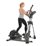 Sunny Health & Fitness Advanced Programmed Elliptical Machine Trainer with Electromagnetic Resistance
