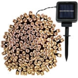 Sunnydaze 68 Foot 200-Count Solar Powered String Lights Outdoor Decorative, Warm White