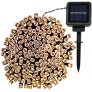 Sunnydaze 68 Foot 200-Count Solar Powered String Lights Outdoor Decorative, Warm White