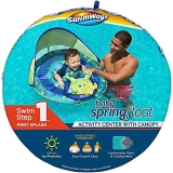 SwimWays Baby Spring Float Activity Center with Adjustable Canopy, Green Octopus