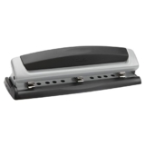 Swingline Precision Pro Desktop 2 or 3 Hole Punch, 10 Sheet Capacity, Black and Silver