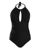 SYKT Women’s One Piece Swimsuit, Black