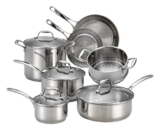 T-fal Performa X Stainless Steel Dishwasher Safe Oven Safe Cookware Set, 11-Piece