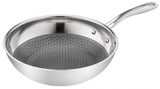 T-Fal Hybrid Mesh, Tri-Ply Bonded Non Stick 28cm Frypan with Stainless Steel Finish