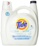 Tide Free & Gentle HE Liquid Laundry Detergent, Unscented, 4.43 L (96 Loads)