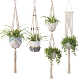 TIMEYARD Macrame Plant Hangers, Set of 4