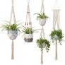 TIMEYARD Macrame Plant Hangers, Set of 4