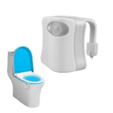 Toilet Night Light, Motion Activated Water Resistant Bathroom LED Toilet Bowl Night Light 8 Colors Changing with Motion Detection