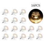 Tomshine 16PCS 0.6W High Bright Recessed LED Deck Light Water Resistance
