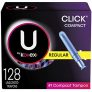 U by Kotex Click Compact Tampons, Regular Absorbency,  16 Count