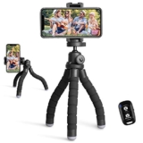 UBeesize Portable and Flexible Tripod with Wireless Remote and Universal Clip