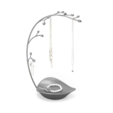 Umbra Orchid Jewelry Organizer and Necklace Holder with Built-In Dish