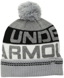 Under Armour Men’s Retro Pom 2.0 Beanie, Overcast Gray (941)/Black, One Size