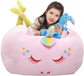 Unicorn Stuffie Animal Toy Storage Bag, Large Size Storage Bean Bag Cover