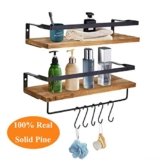 UniForU Wood Floating Shelves 4 in 1 Mounted Storage Shelves