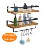 UniForU Wood Floating Shelves 4 in 1 Mounted Storage Shelves