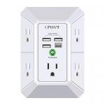 QINLIANF 5 Outlet Extender with 4 USB Charging Ports