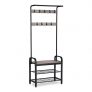 VASAGLE Coat Rack, Shoe Bench, Hall Tree Storage Shelf for Entryway