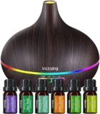 VicTsing by Homasy 500ML Essential Oil Diffusers Set with Oils, Black