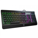 VicTsing Ultra-Slim Gaming Keyboard Wired, All-Metal Panel Spill-Resistant, Rainbow Backlit