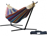 Vivere Double Tropical Hammock Combo with 9′ Stand and Carry Bag