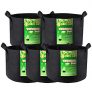 VIVOSUN 5-Pack 5 Gallons Grow Bags