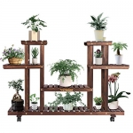 VIVOSUN Wood Plant Stand Plant Display Shelf (6 Shelves, 12 Pots)