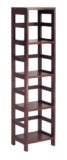 Winsome Wood 4-Shelf Narrow Shelving Unit, Espresso
